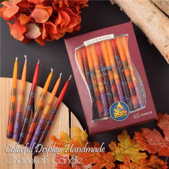 🕎 Colorful Hanukkah Candles – Kosher Chanukah Candles (45 Count) ✨ - Picture 2 of 5